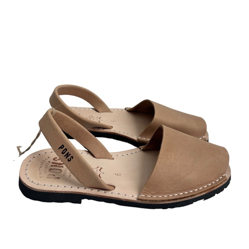 Pons Quintana Tan Leather Slingback Sandals